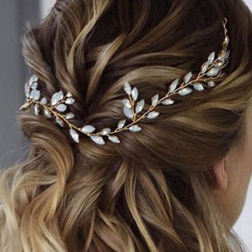 SOLD Earent Wedding Crystal Hair Vine